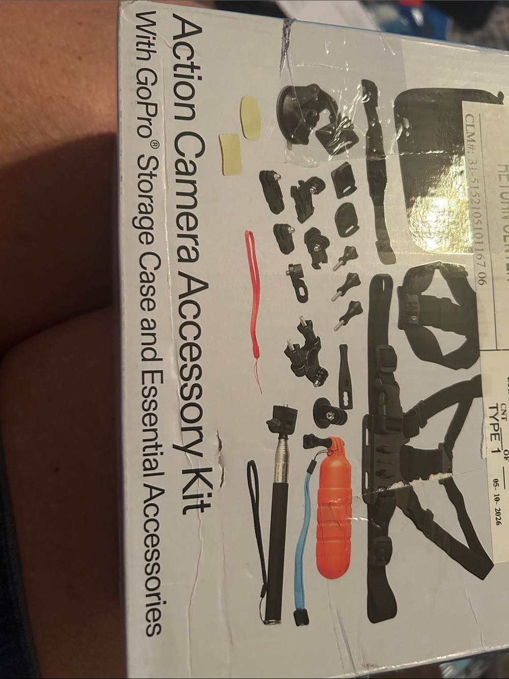 Action Camera Accessory Kit with Orange Floating Handle